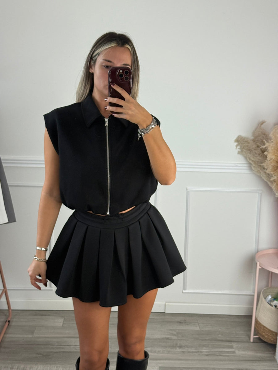 Shorts plissettati di felpa
