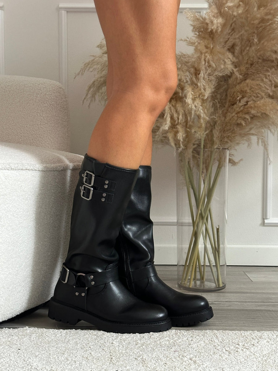 Stivali biker con fibbie REBEL – alternate