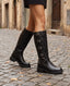 Stivali biker con fibbie sul gambale e suola carrarmato BRONX - Follie by Alice