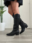 Stivali texani camperos neri con tacco western - Follie by Alice