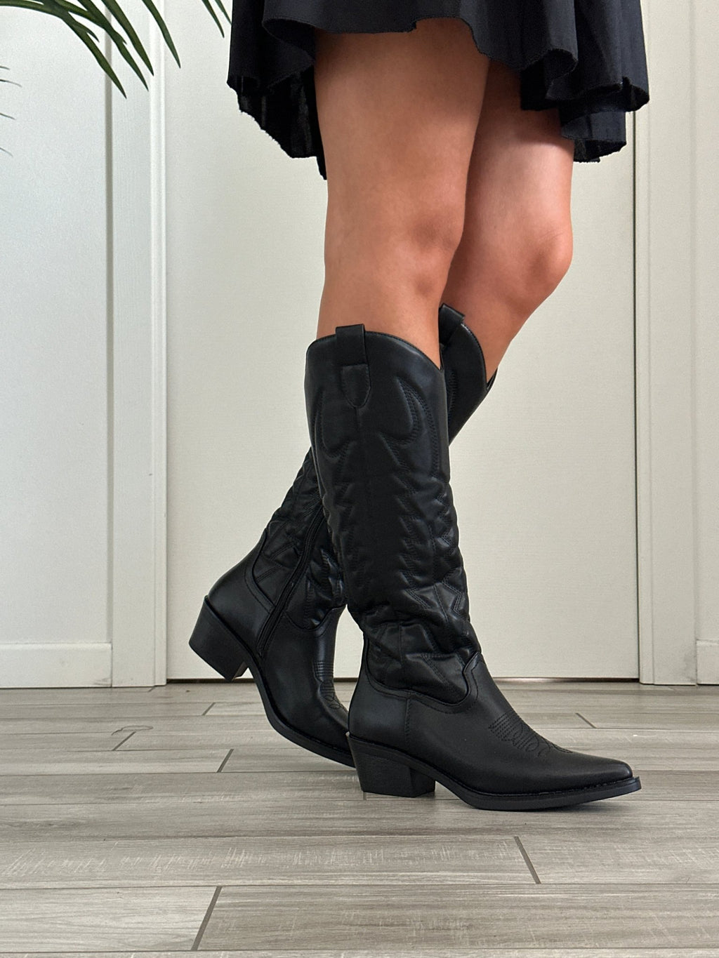 Stivali texani camperos neri con tacco western - Follie by Alice