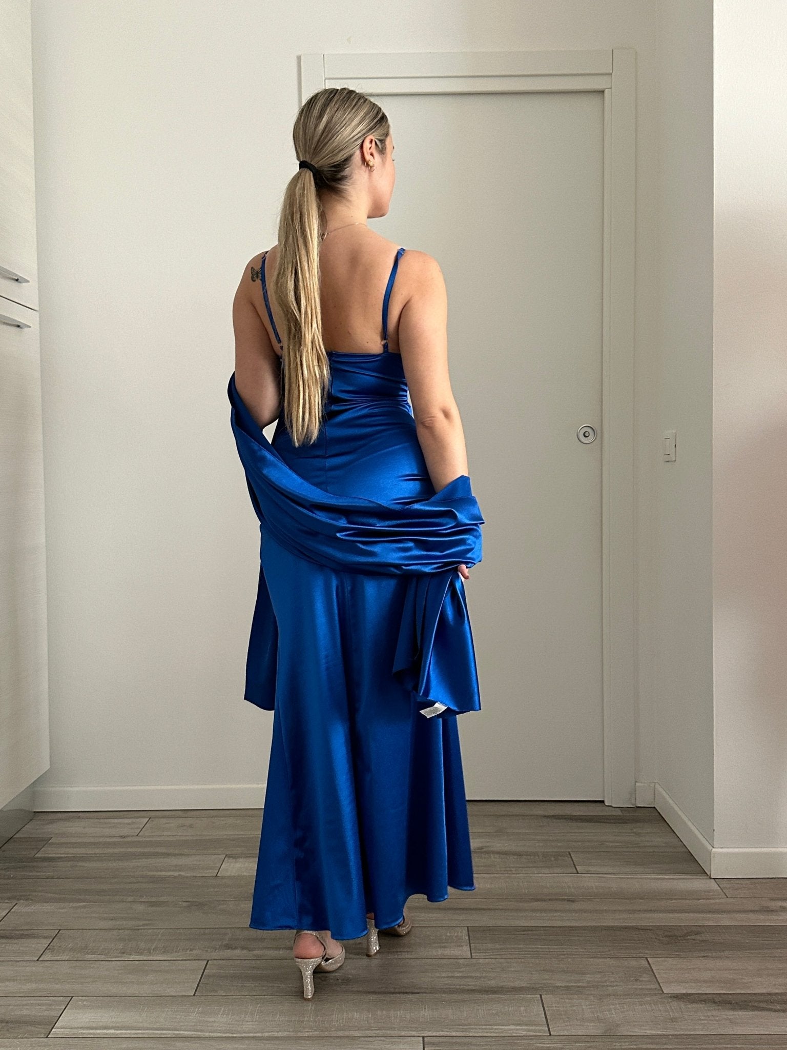Vestiti Eleganti Stola Chiffon Blu Stola Lana Donna Stola Sciarpa