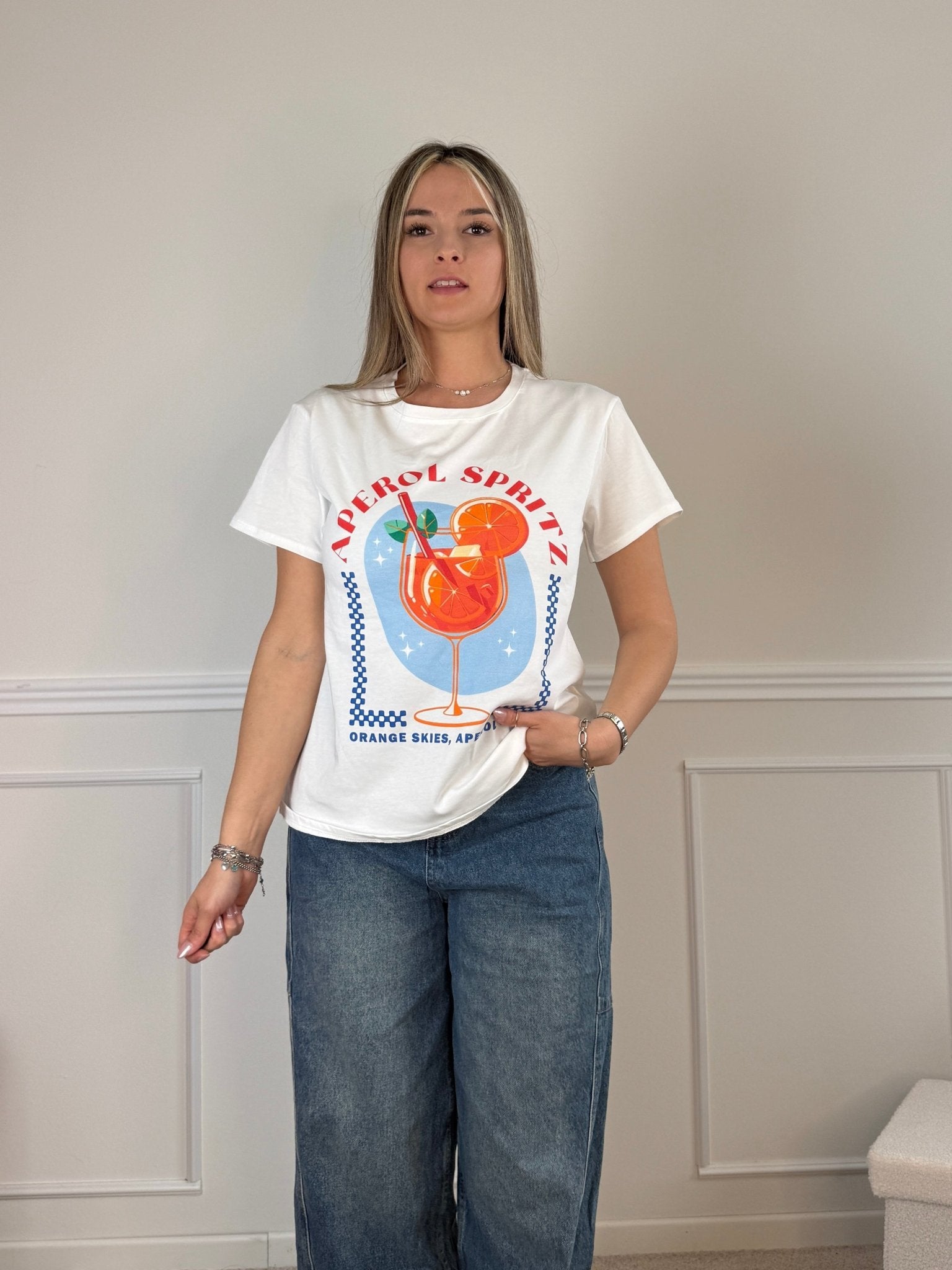 T-shirt con stampa APEROL - Follie by Alice