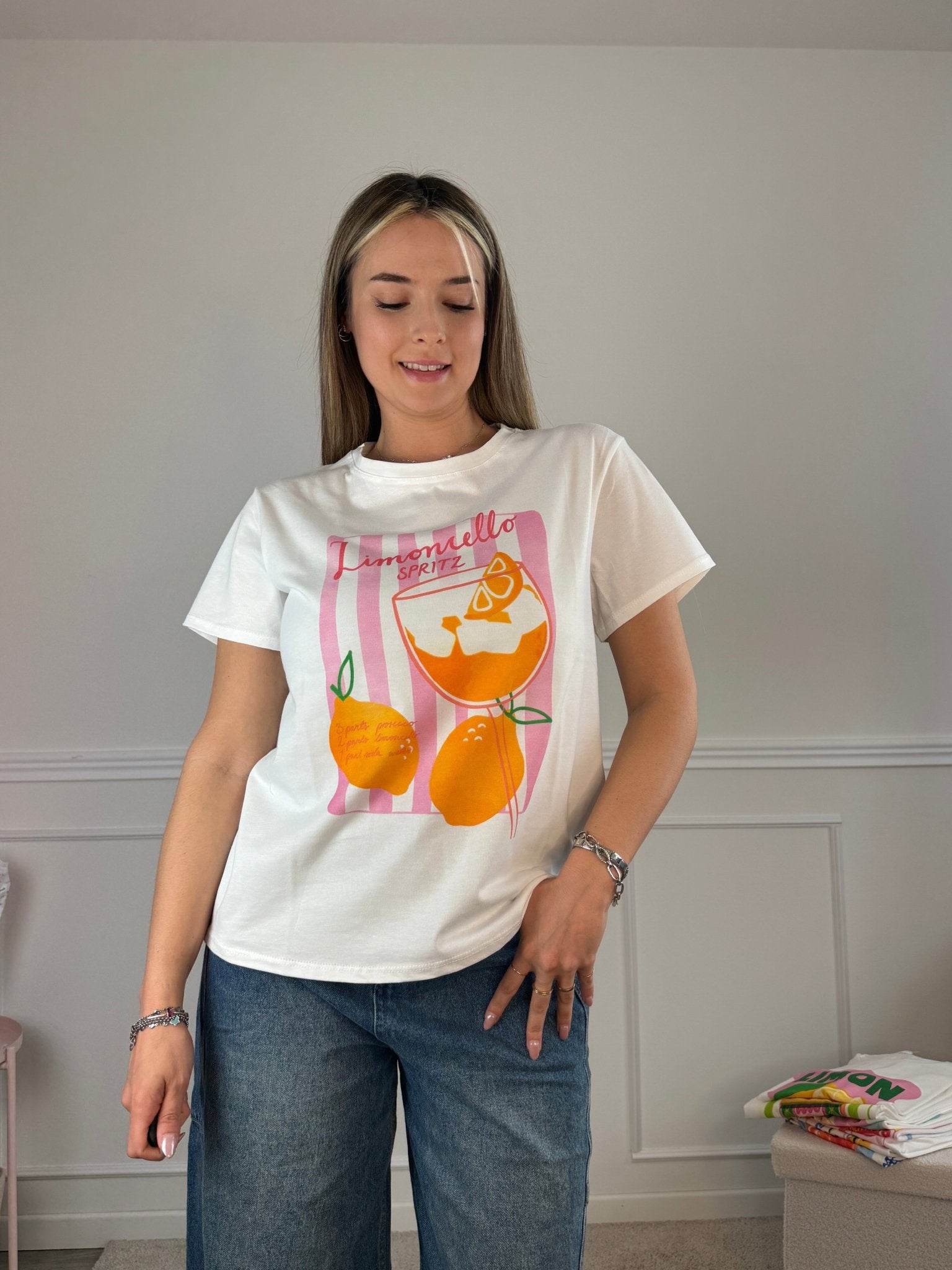 T-shirt con stampa LIMONCELLO SPRITZ - Follie by Alice