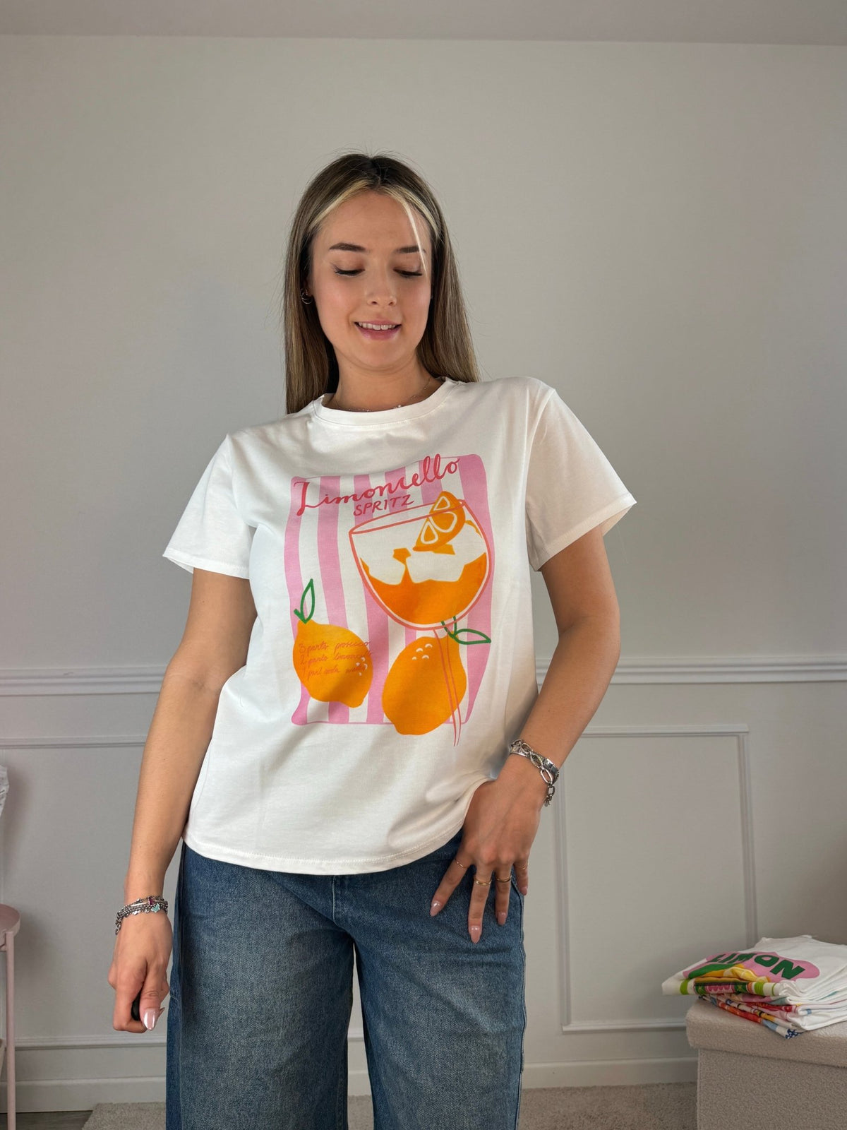 T-shirt con stampa LIMONCELLO SPRITZ - Follie by Alice