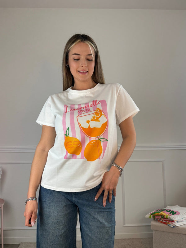 T-shirt con stampa LIMONCELLO SPRITZ - Follie by Alice