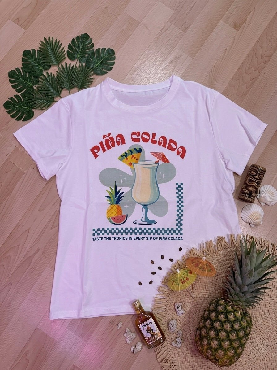 T-shirt con stampa PIÑA COLADA
