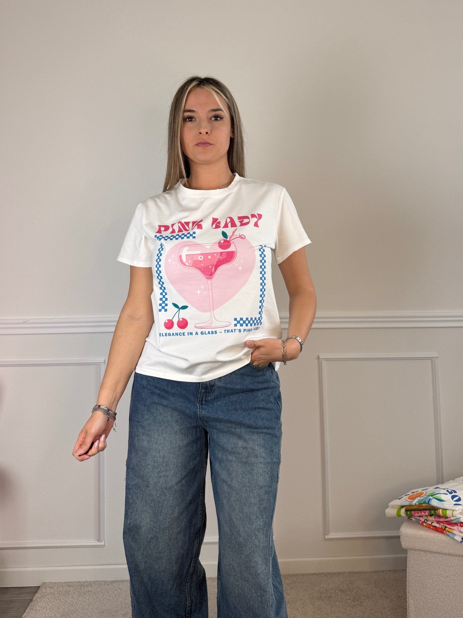 T-shirt con stampa PINK LADY - Follie by Alice