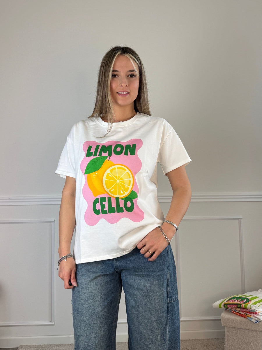 T-shirt oversize con stampa LIMONCELLO – alternate