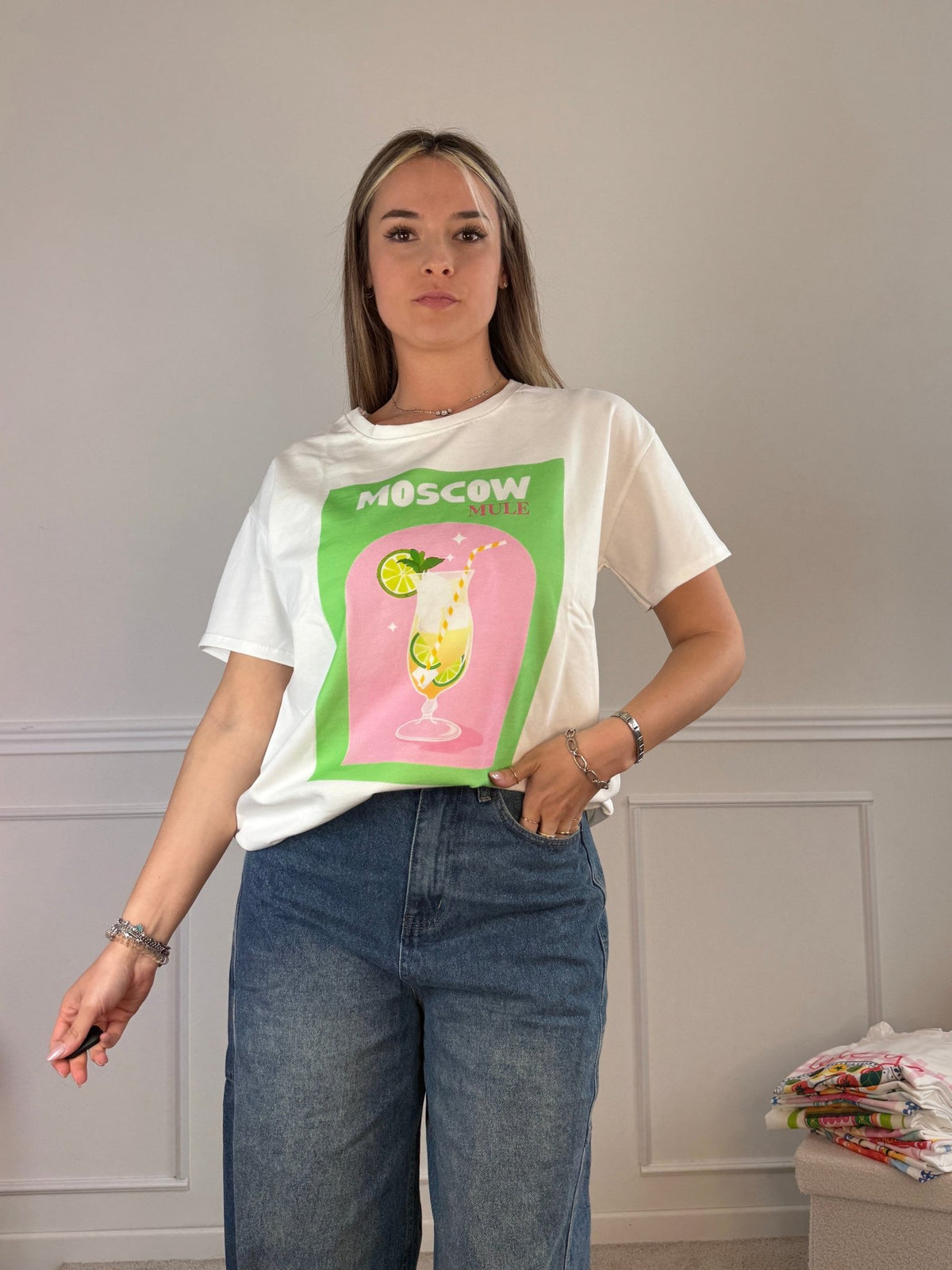 T-shirt oversize con stampa MOSCOW MULE - Follie by Alice Immagine principale del prodotto