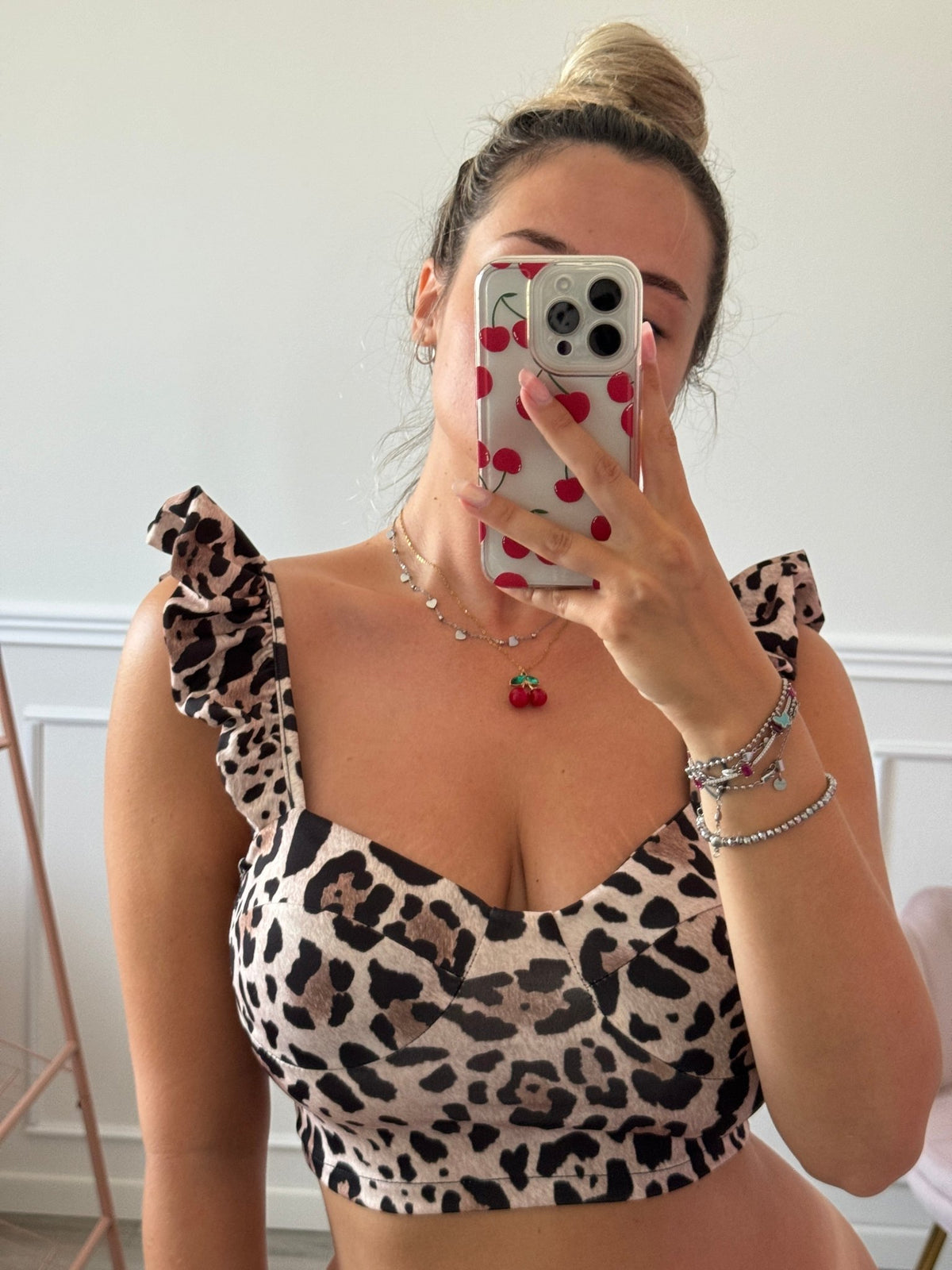 Top animalier con volant - Follie by Alice