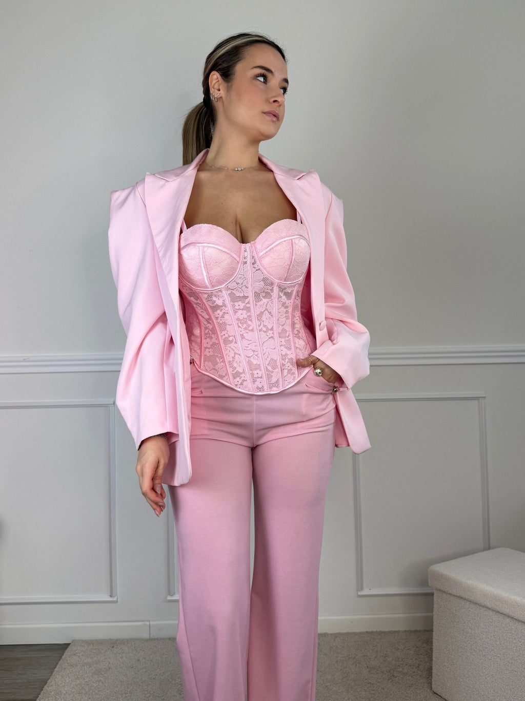 Top bustier in pizzo con coppe strutturate - Follie by Alice