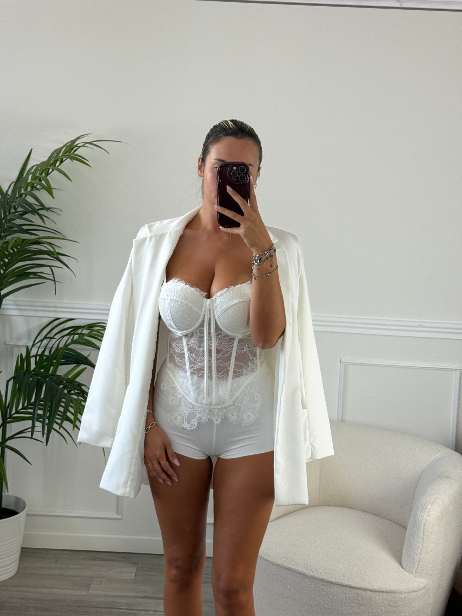 Top bustier in pizzo con coppe strutturate - Follie by Alice