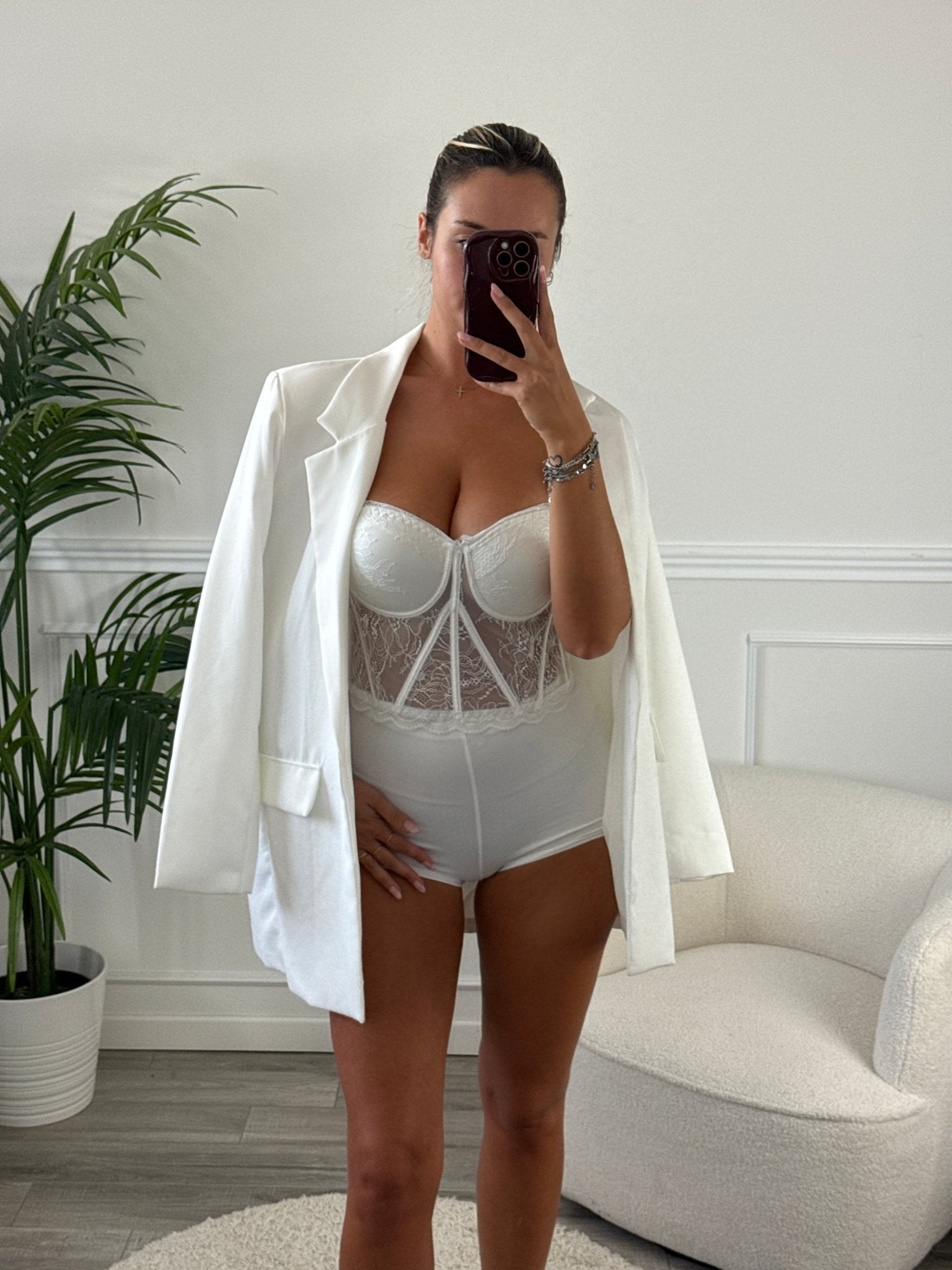 Top bustier in pizzo con coppe strutturate - Follie by Alice