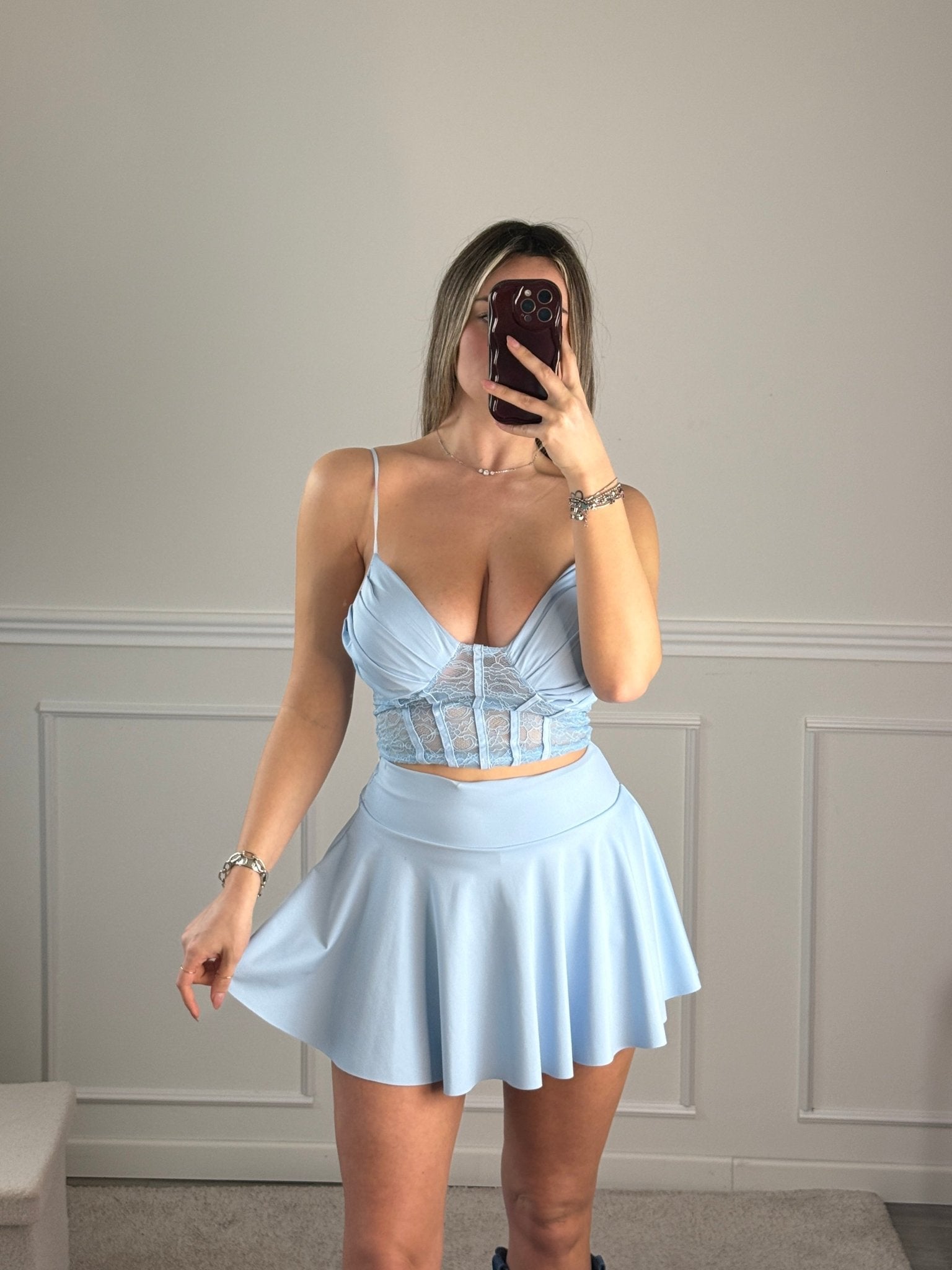 Top bustier in pizzo con scollo a cuore - Follie by Alice