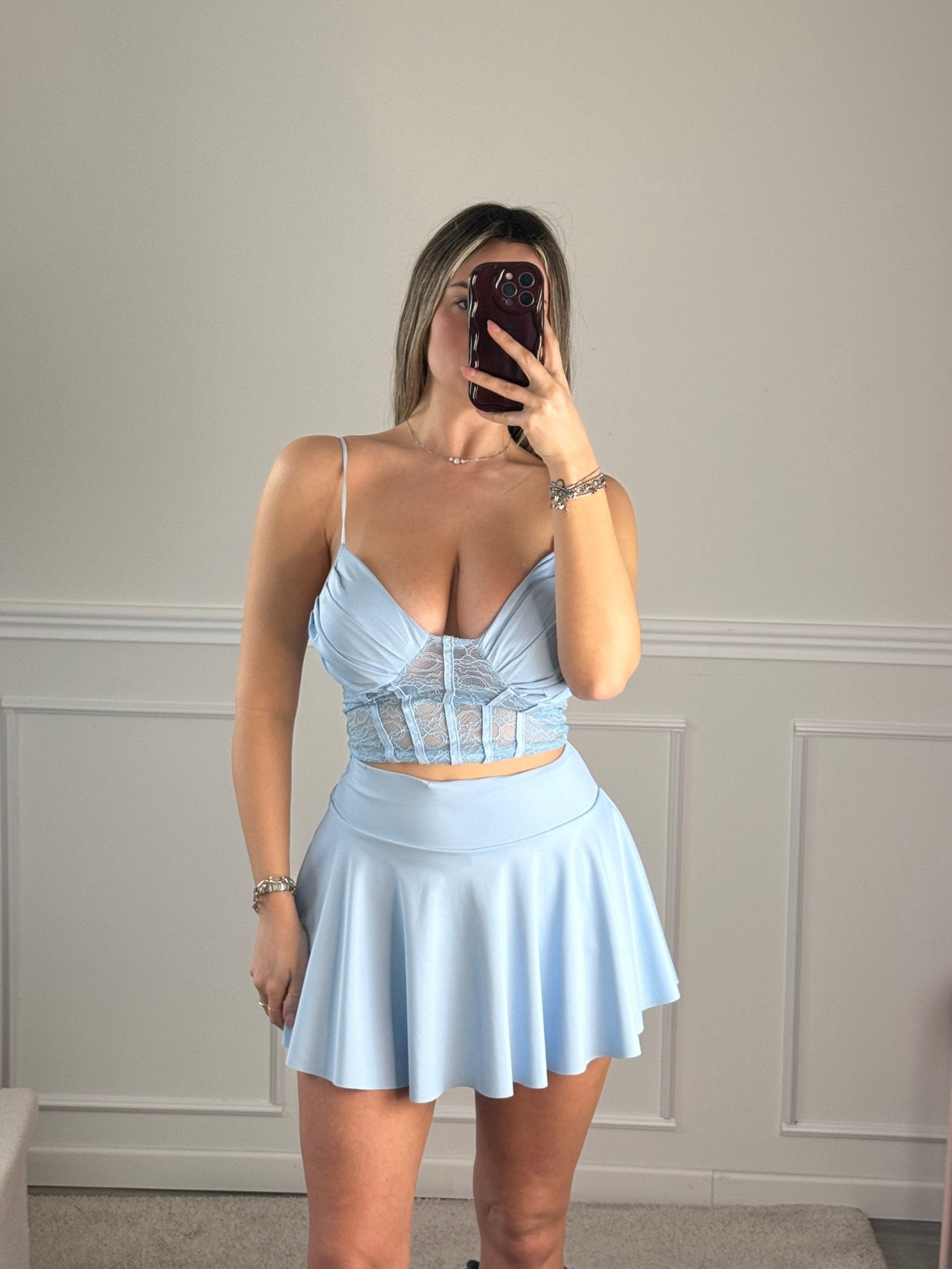 Top bustier in pizzo con scollo a cuore - Follie by Alice