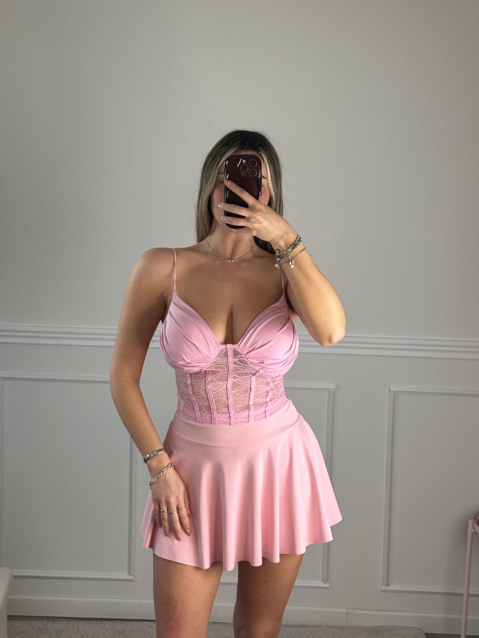 Top bustier in pizzo con scollo a cuore - Follie by Alice Immagine secondaria del prodotto
