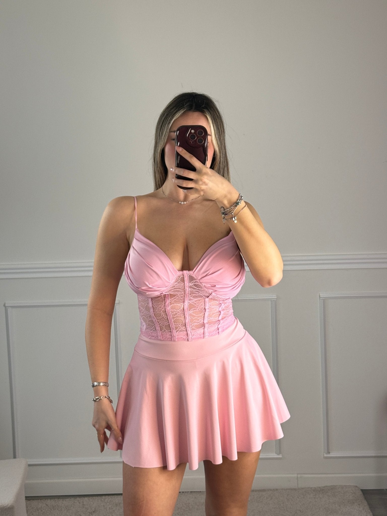 Top bustier in pizzo con scollo a cuore - Follie by Alice