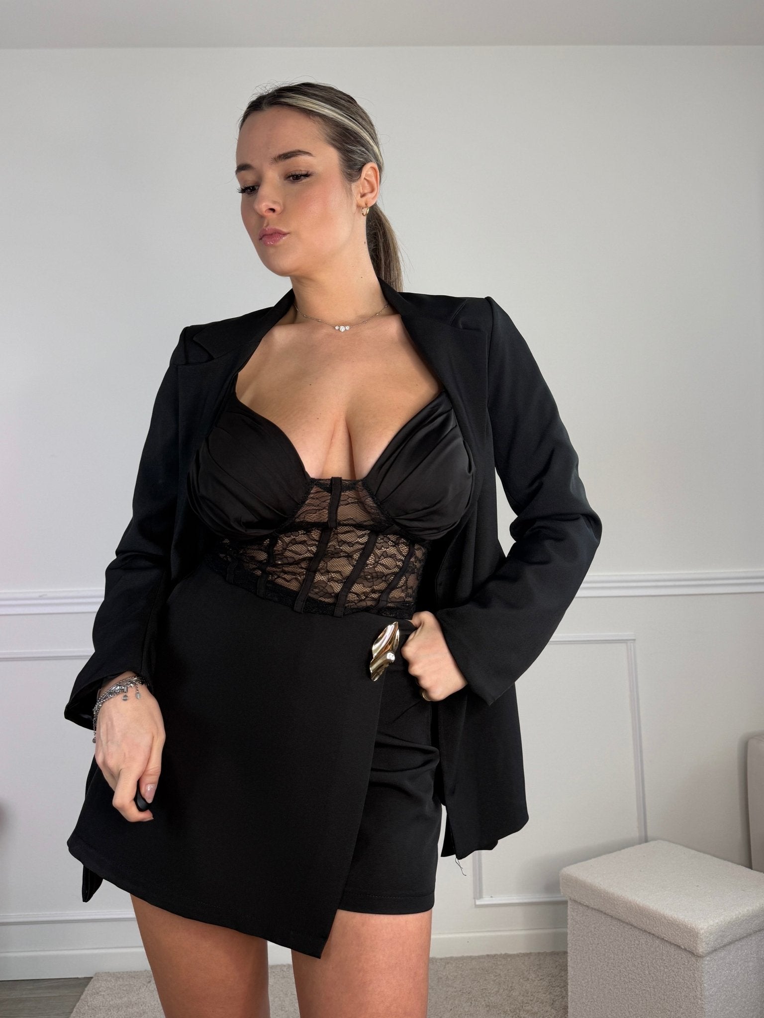 Top bustier in pizzo con scollo a cuore - Follie by Alice