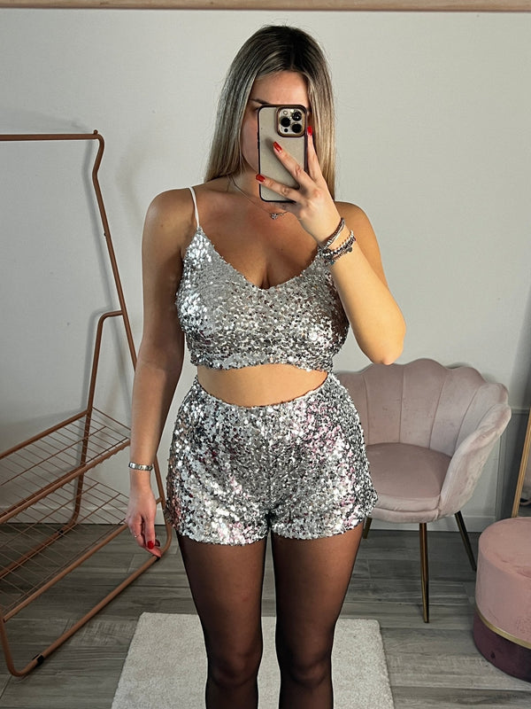 Top con paillettes LUMIÈRE - Follie by Alice