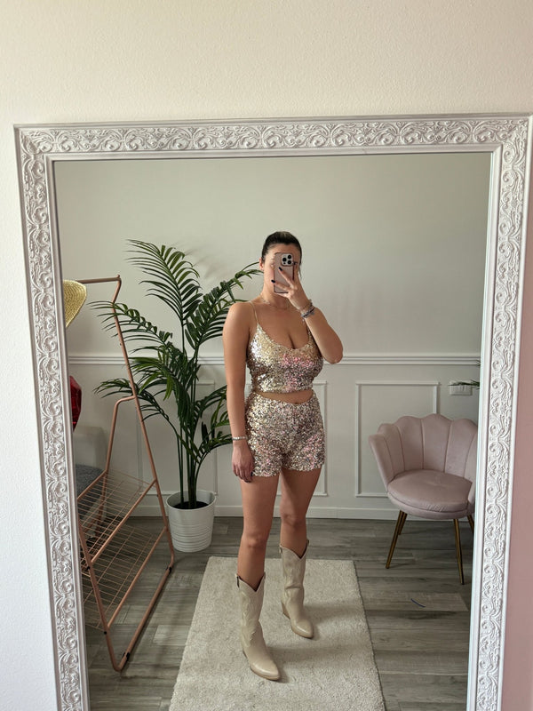 Top con paillettes LUMIÈRE - Follie by Alice