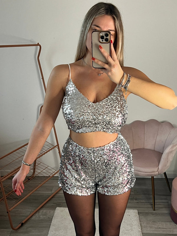 Top con paillettes LUMIÈRE - Follie by Alice