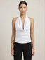 Top corto halter con scollo a cascata ARIA - Follie by Alice
