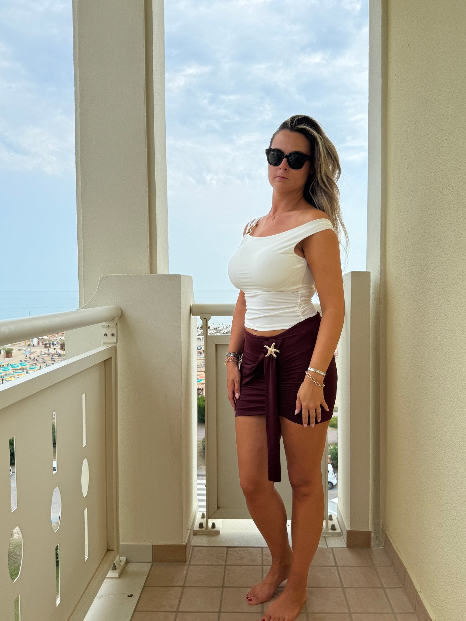 Top monospalla DRAPED - Follie by Alice