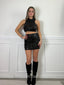 Top corto smanicato con paillettes - Follie by Alice