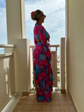 Top corto tie-dye con laccetto