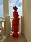 Top corto tie-dye con laccetto