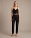 Top corto velato con scollo a cappuccio e paillettes all-over CAMELIA - Follie by Alice