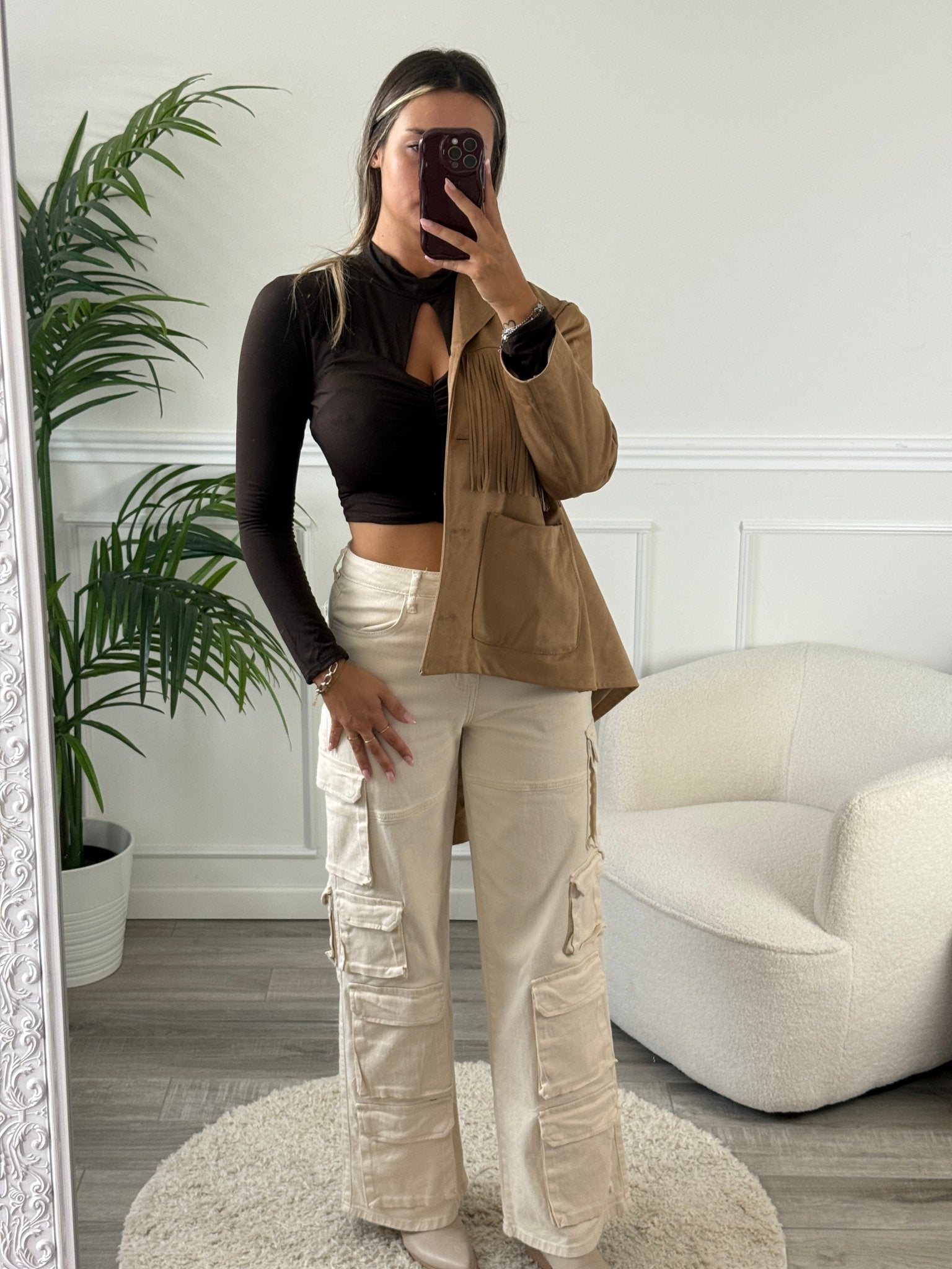 Top drappeggiato cut - out a maniche lunghe - Follie by Alice