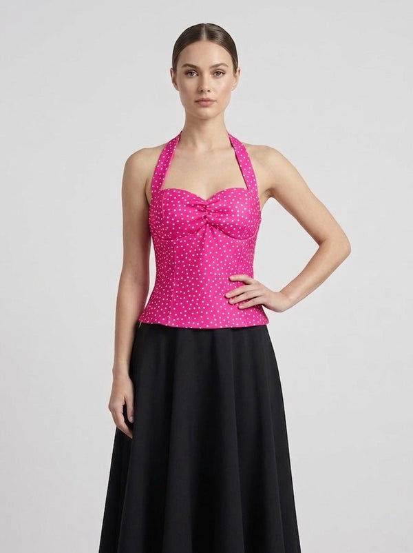 Top halter a pois DOTTY - Follie by Alice