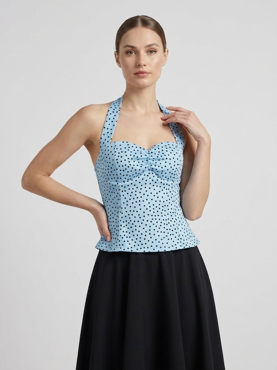 Top halter a pois DOTTY - Follie by Alice