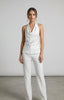 Top halter in raso con scollo drappeggiato PERLAGE - Follie by Alice