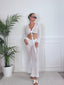 Top in crochet traforato con laccio PANAREA - Follie by Alice