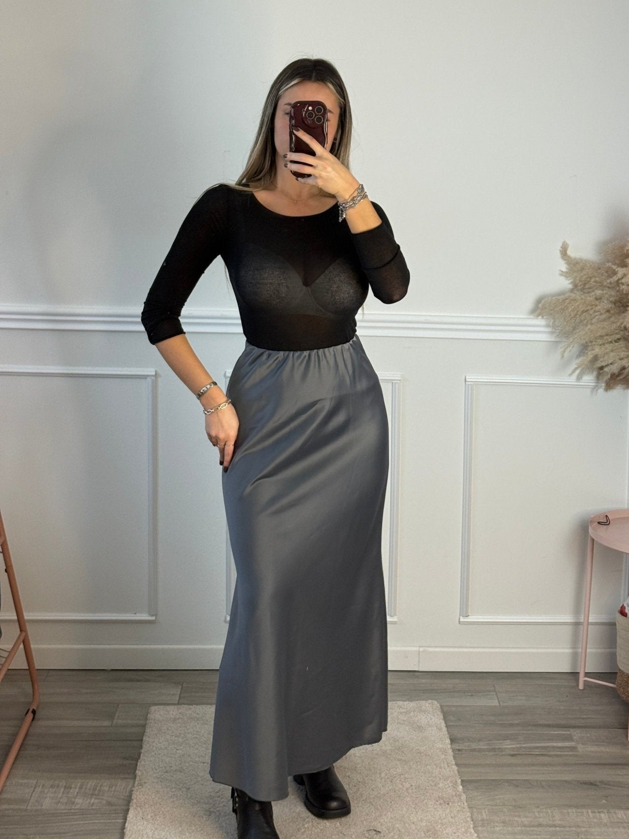 Top in misto cashmere girocollo a maniche lunghe - Follie by Alice