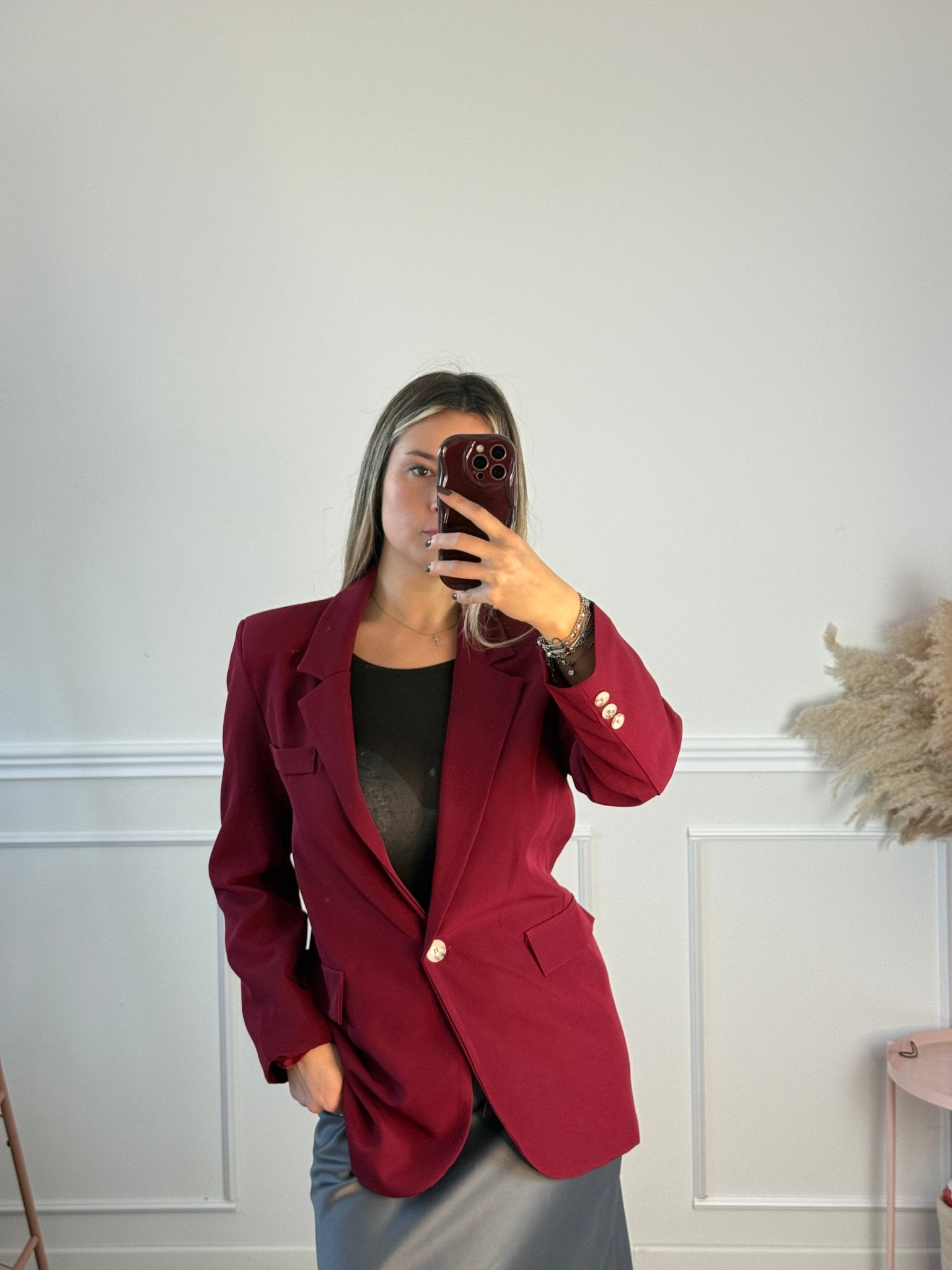 Top in misto cashmere girocollo a maniche lunghe - Follie by Alice