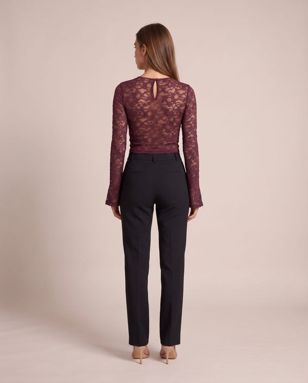 Top in pizzo di velluto con scollo a cuore GIULIETTA - Follie by Alice