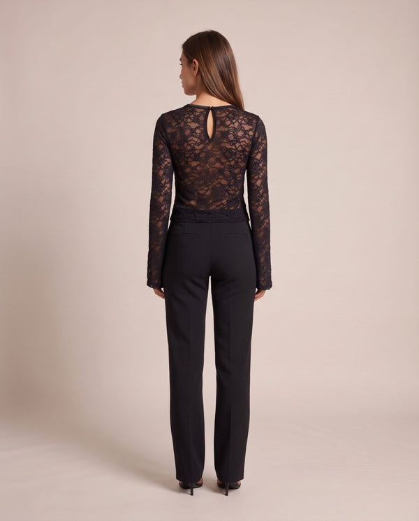Top in pizzo di velluto con scollo a cuore GIULIETTA - Follie by Alice