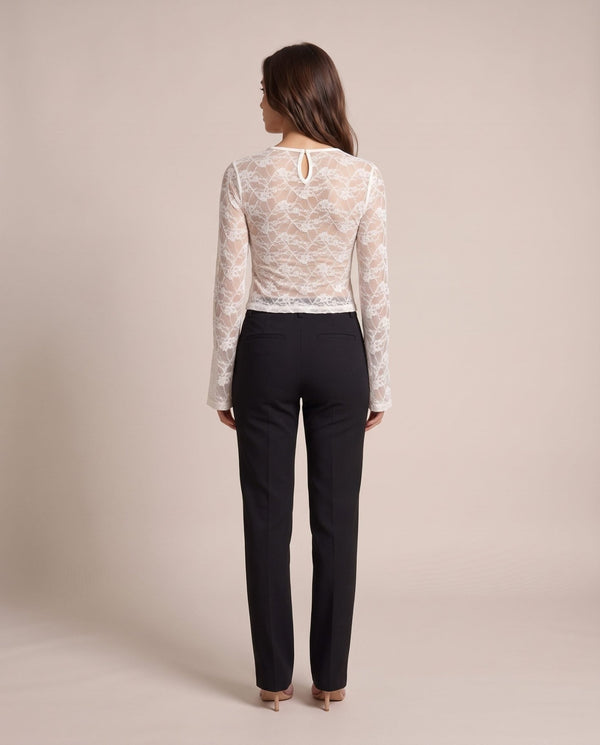 Top in pizzo di velluto con scollo a cuore GIULIETTA - Follie by Alice