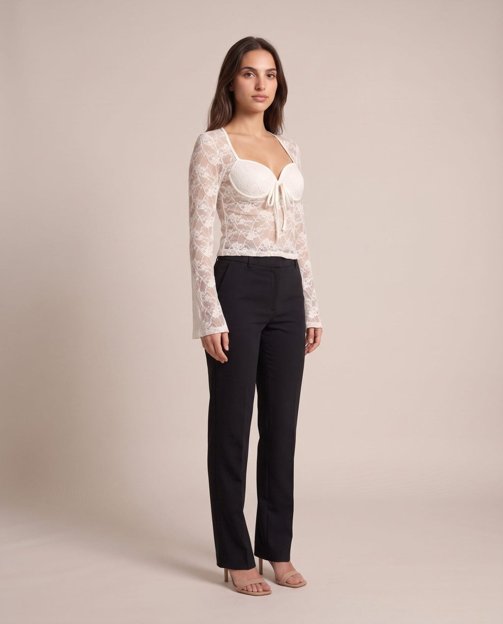 Top in pizzo di velluto con scollo a cuore GIULIETTA - Follie by Alice