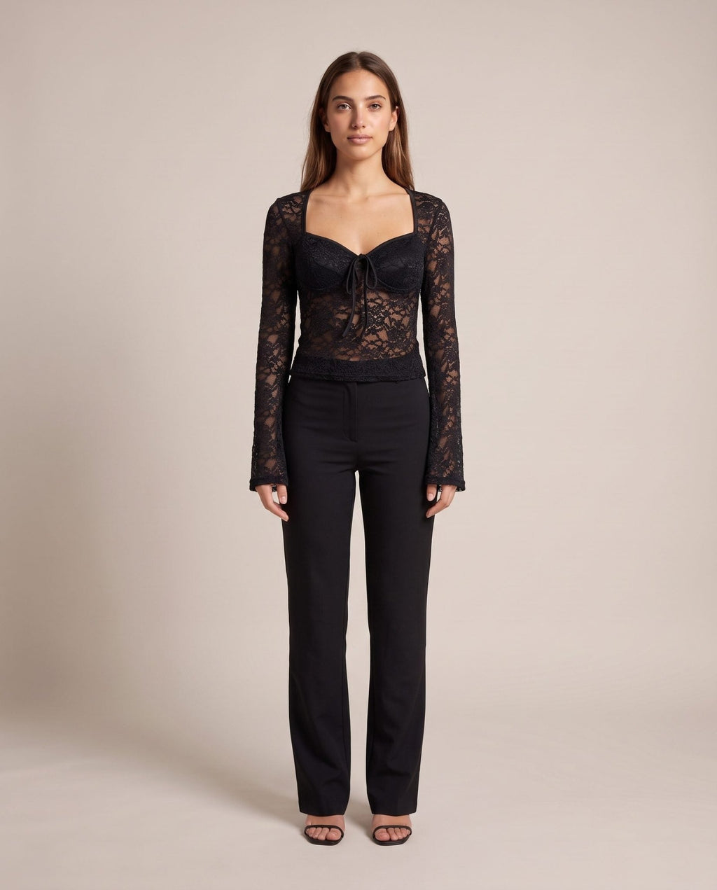 Top in pizzo di velluto con scollo a cuore GIULIETTA - Follie by Alice