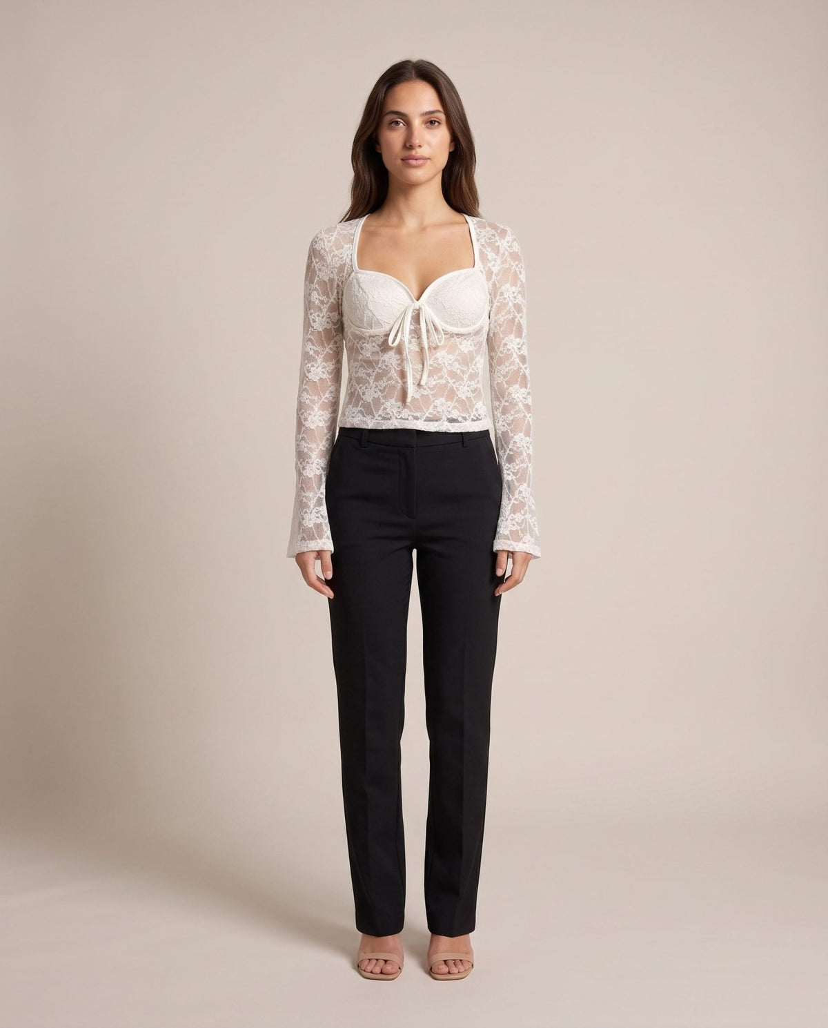 Top in pizzo di velluto con scollo a cuore GIULIETTA - Follie by Alice