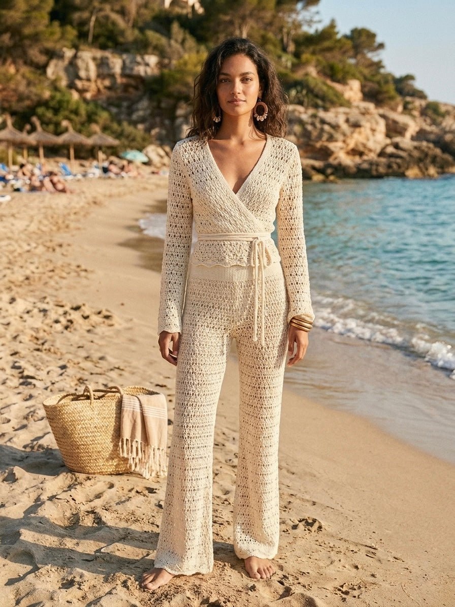 Top incrociato crochet con laccetti BAIA – alternate