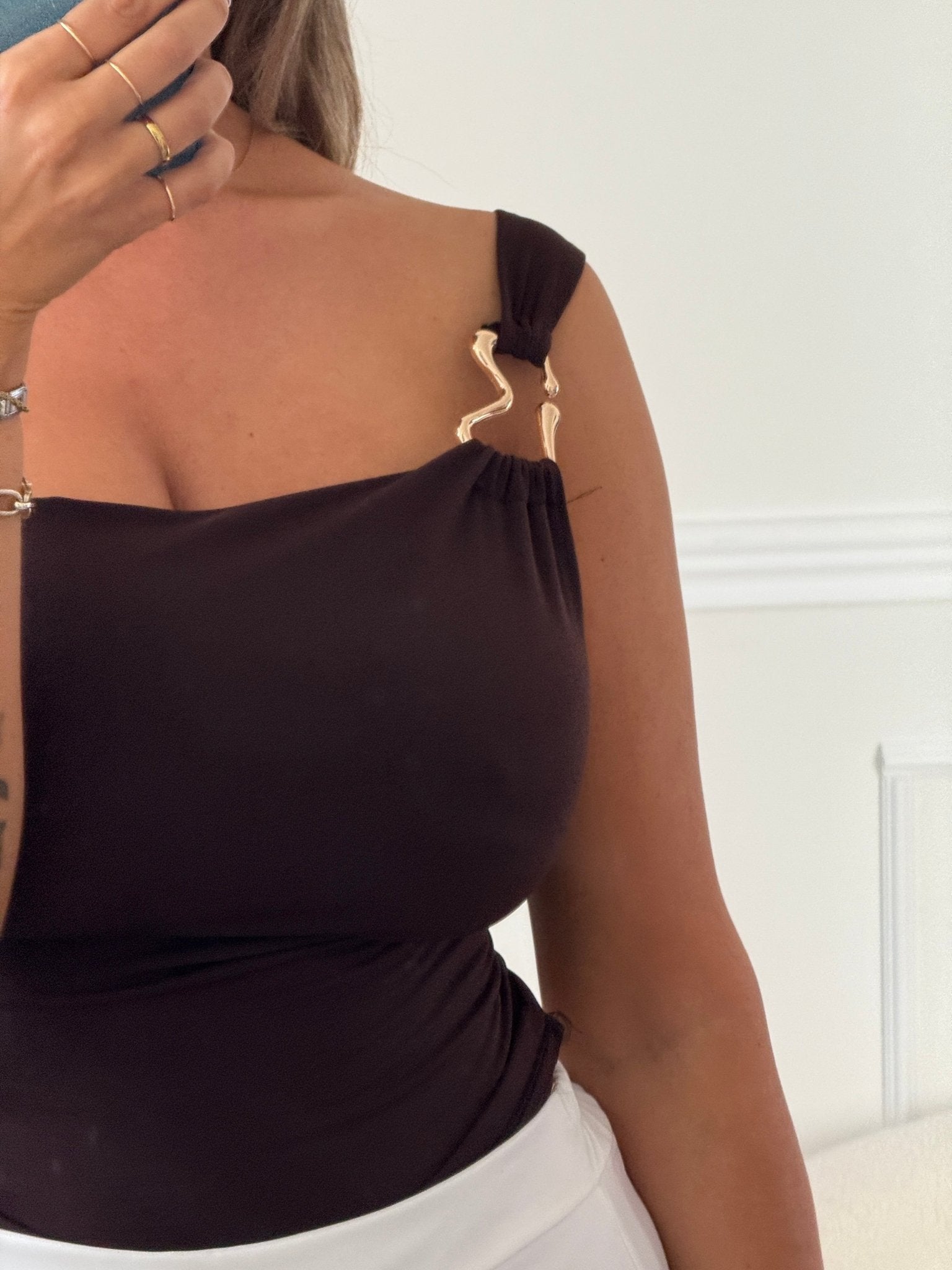 Top monospalla DRAPED - Follie by Alice