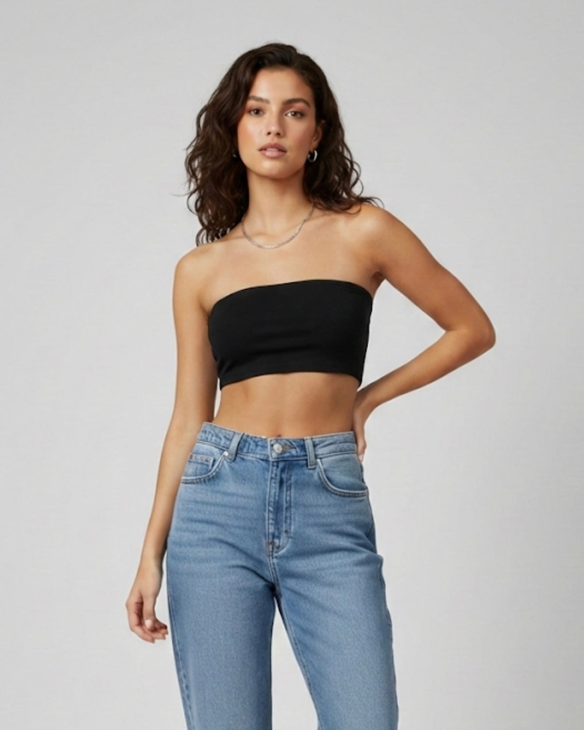 Top nero a fascia - Follie by Alice