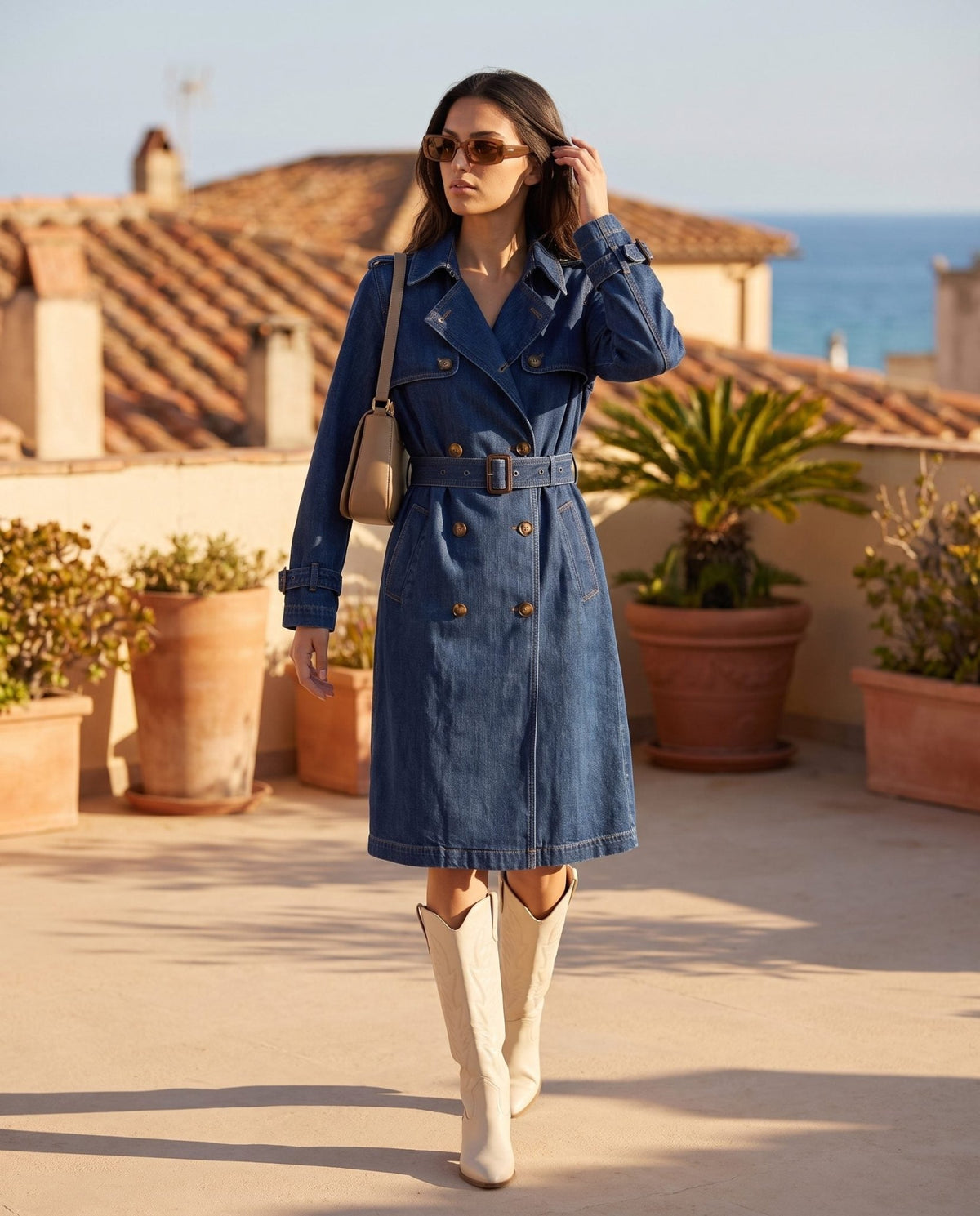 Trench lungo in denim MONTANA - Follie by Alice