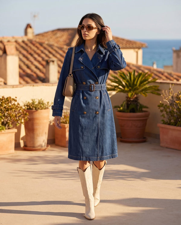 Trench lungo in denim MONTANA - Follie by Alice